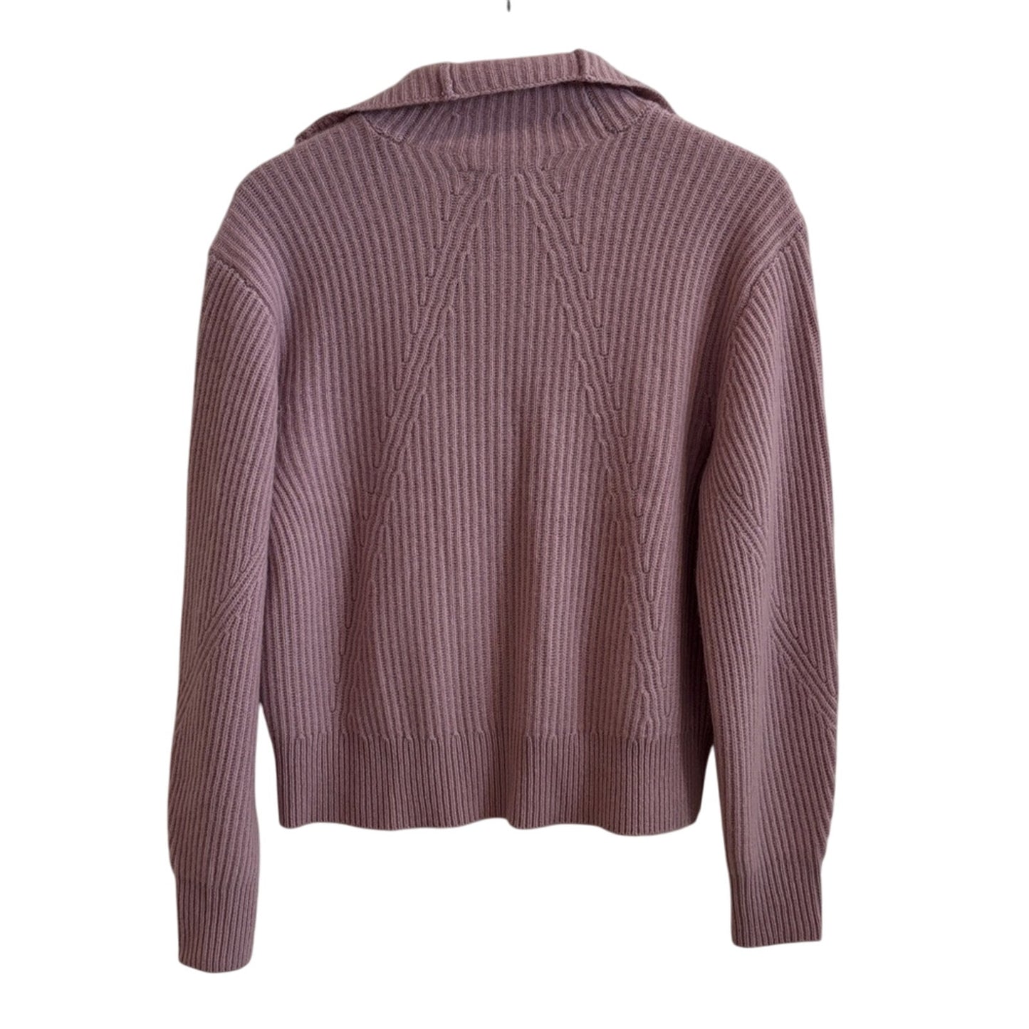 Rag & Bone Womens Pierce Pink Cashmere Half Zip Sweater Small