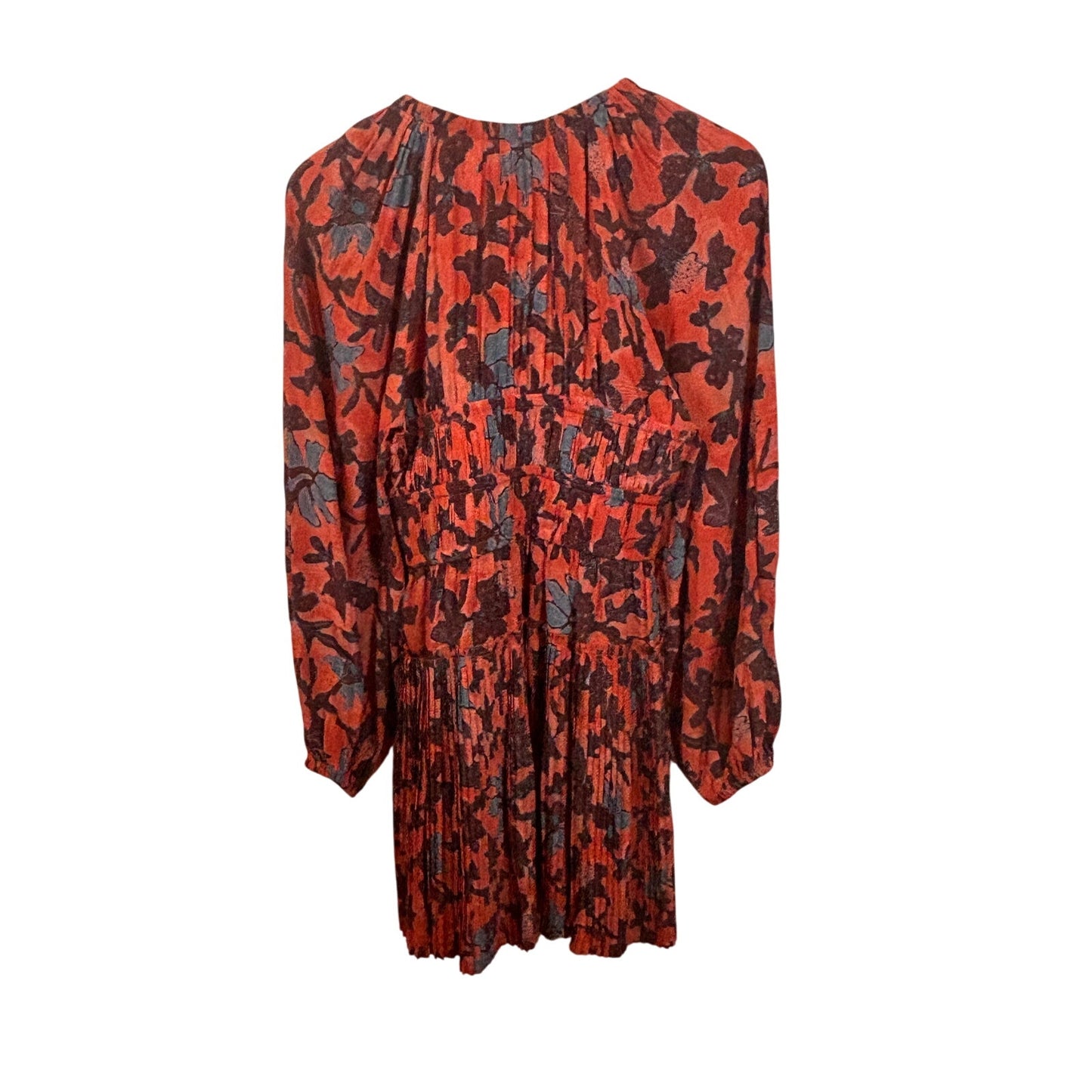 Ulla Johnson Pre Fall 2022 Sefia Silk Red Blend Long Sleeve Mini Dress Size 4