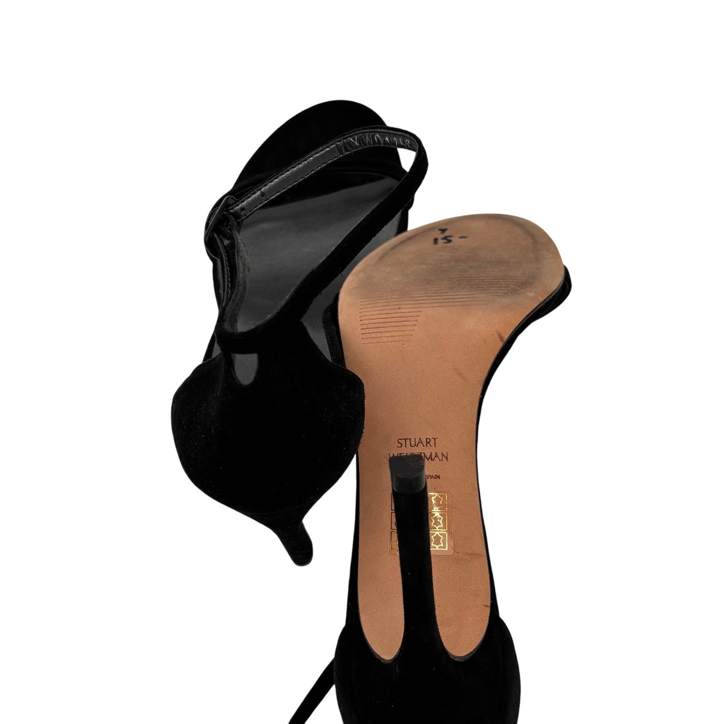 Stuart Weitzman Women's Nudist Sandal Black Goose Bump Size 7