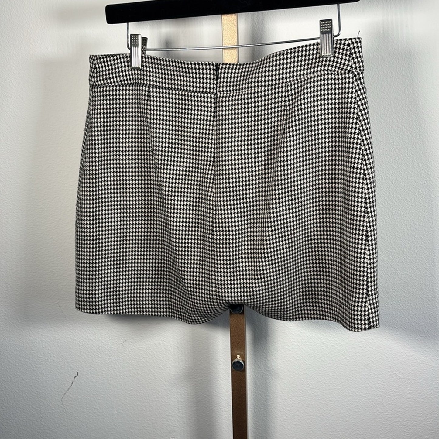 VERONICA BEARD Skirt MONROE Black White Houndstooth Plaid Mini womens 6