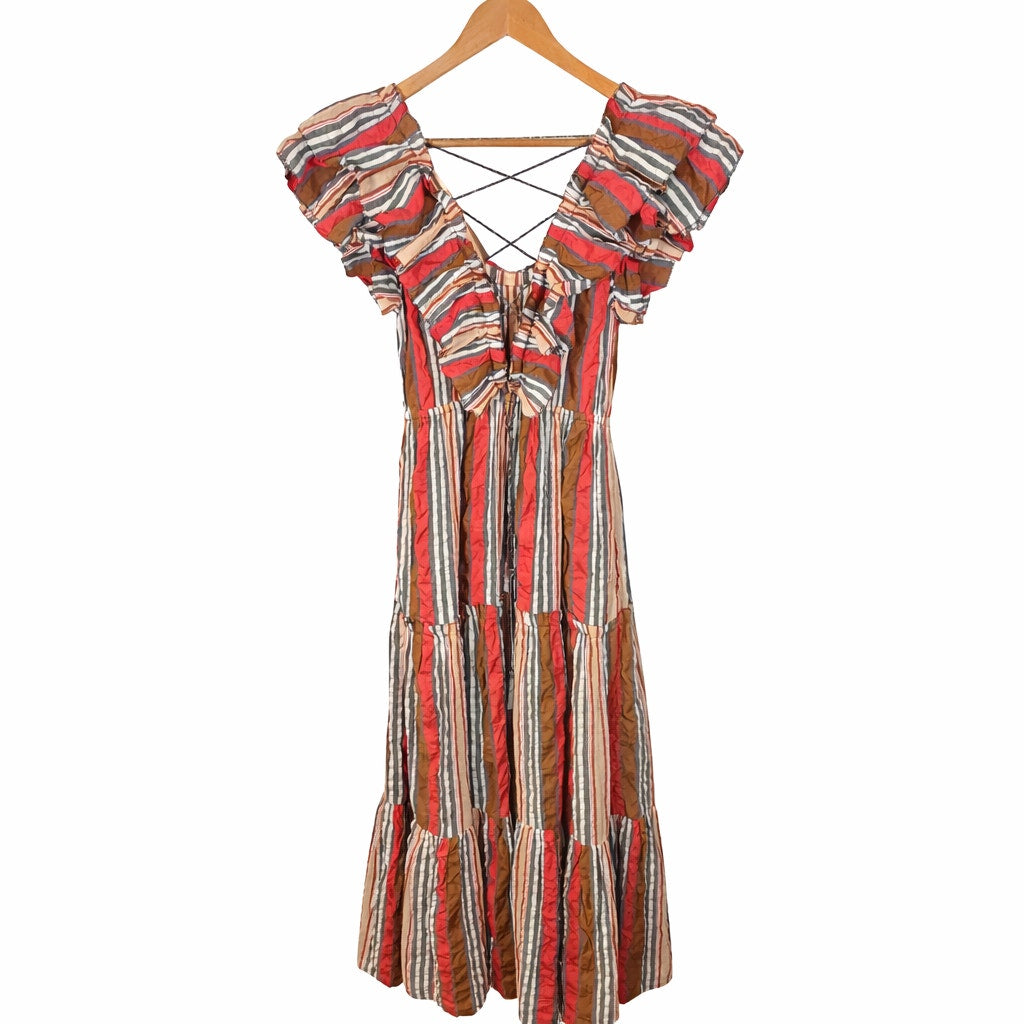 Ulla Johnson Leonie Midi Dress In Poppy