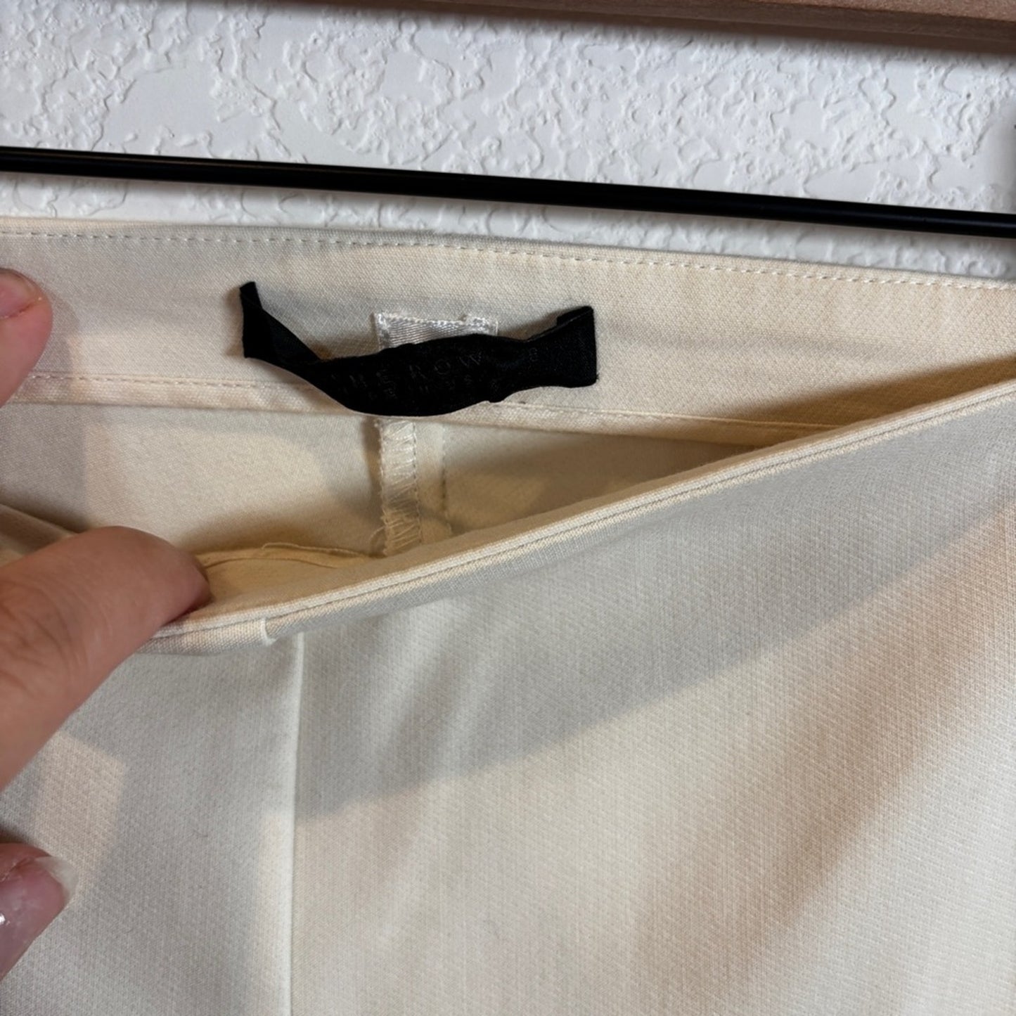 The Row Women’s Cream Tailored Pants Size 8