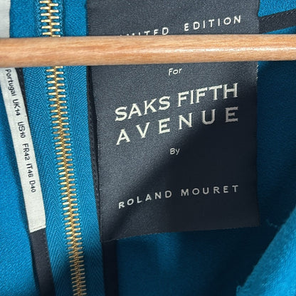 Roland Mouret Blue Asymmetrical Ashby Sheath Dress 10