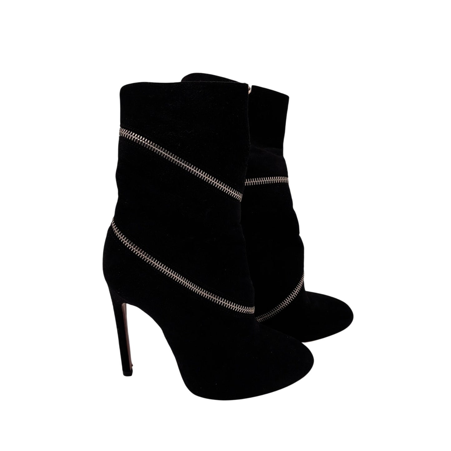 Alaia Suede Sock Bootie Zippered Boots Size 35