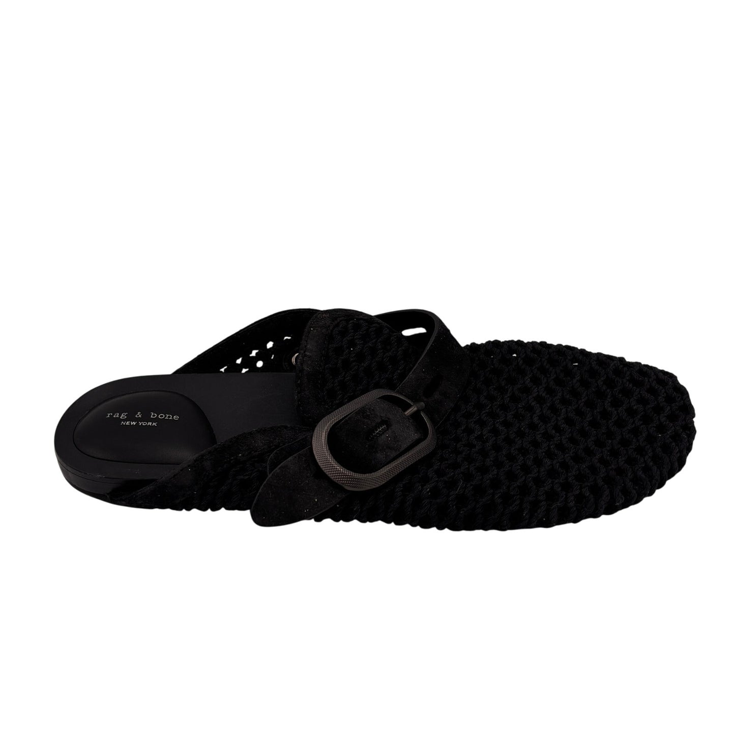 Rag & Bone Ansley Mule Black Net Slip On Casual Shoes Size 38