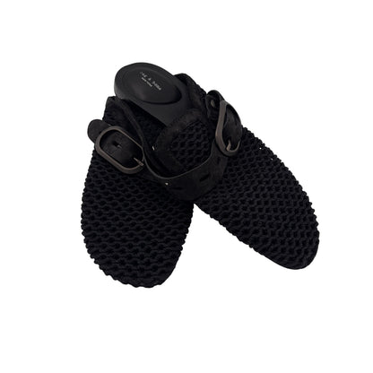 Rag & Bone Ansley Mule Black Net Slip On Casual Shoes Size 38