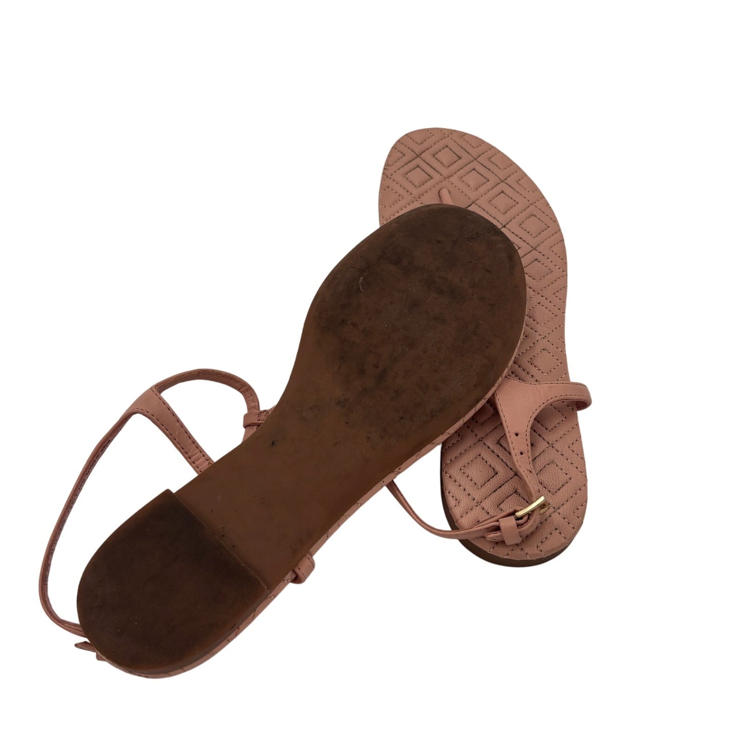 Tory Burch Women's Quilted Marion Tan Sandals 6