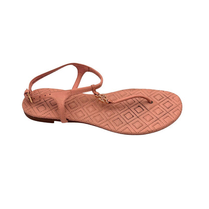 Tory Burch Women's Quilted Marion Tan Sandals 6
