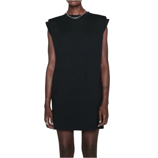 Anine Bing Organic Cotton Tanner Dress in Black XS