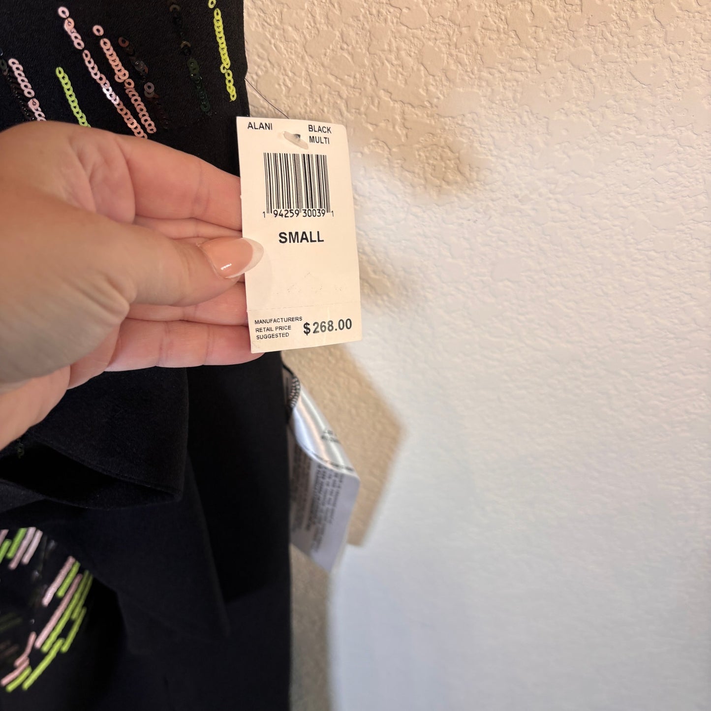 NEW Dress The Population Alani Sheath Sequin Gown Dress Off The Shoulder Small