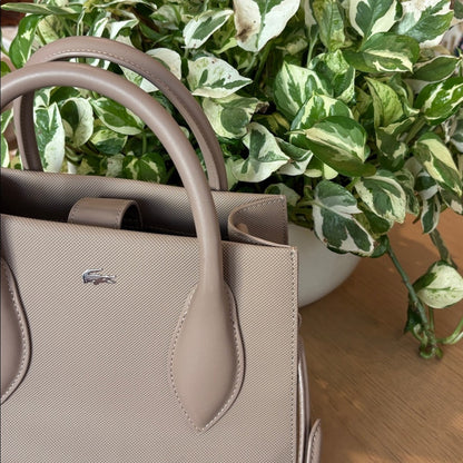 Lacoste Women's Daily City Purse in Taupe Shoulder Crossbody Bag