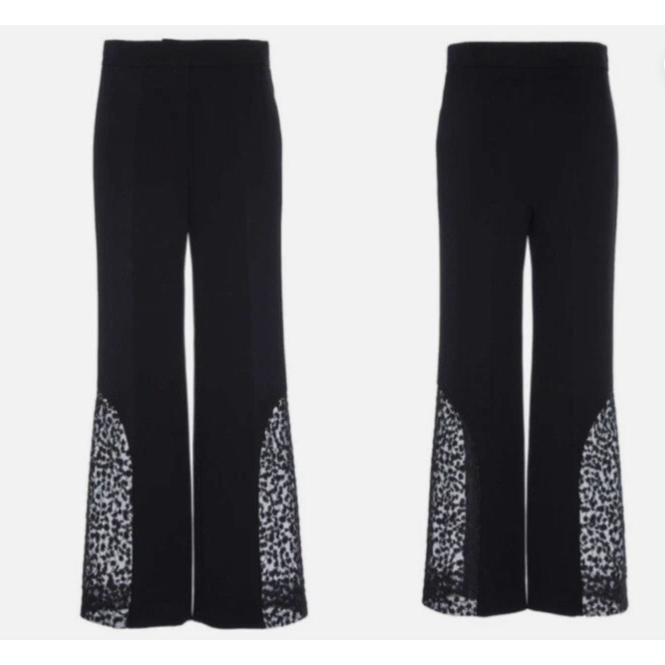 ALEXIS Women's Intermix Novata Black Embroidered Cropped Dress Pants Medium