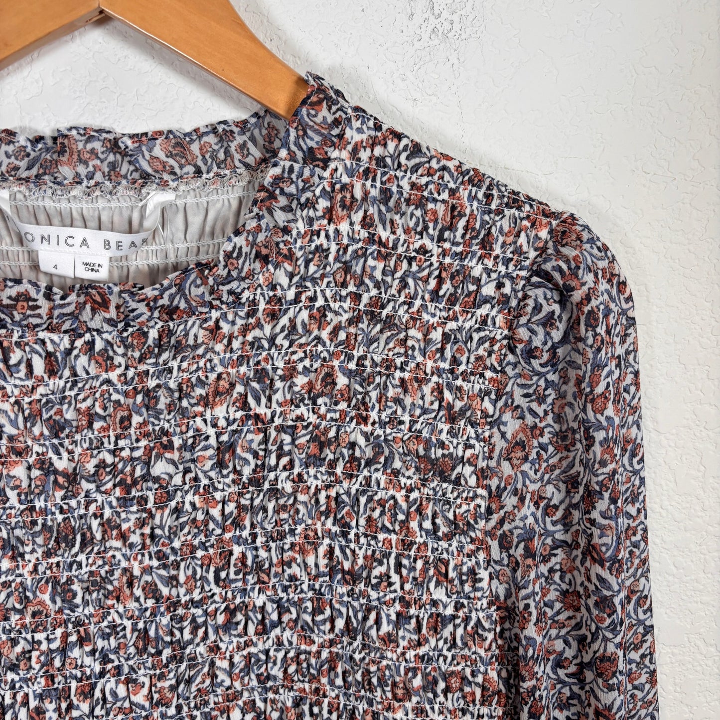 Veronica Beard Farha Vine Print Dress Size 4 Floral Mini Dress