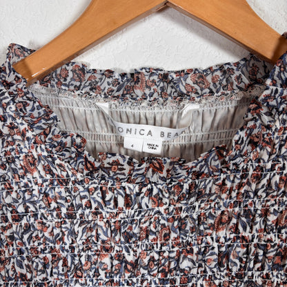 Veronica Beard Farha Vine Print Dress Size 4 Floral Mini Dress