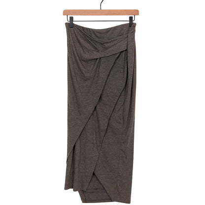 Brunello Cucinelli Women's Wool Tie Front Maxi Skirt US 10