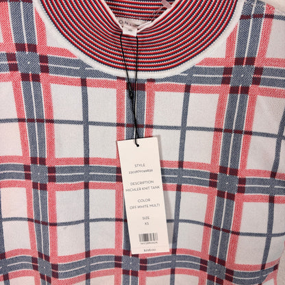 NEW Veronica Beard Michler Knit Tank – Off-White Multi – Size XS – MSRP $298