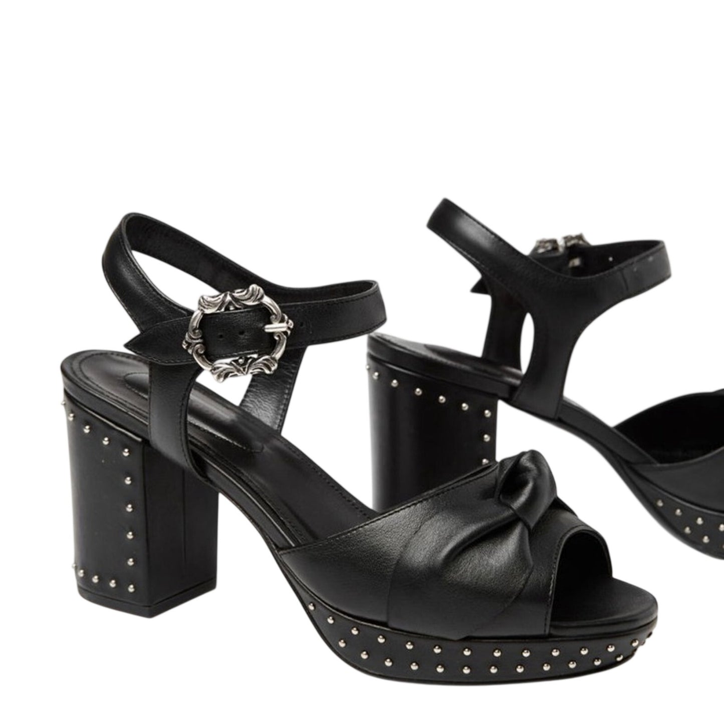 NEW The Kooples Stud Detail Leather Sandals Size 37