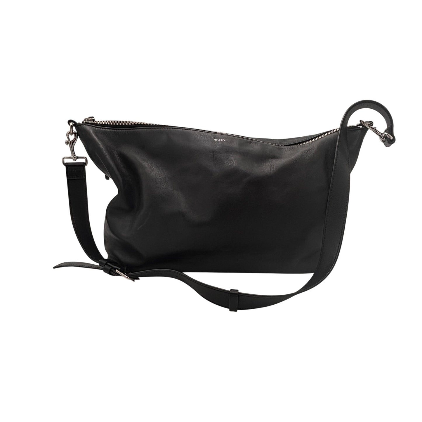 Theory Black Leather Shoulder Bag