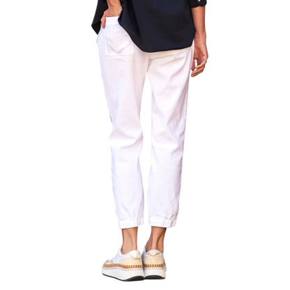 Frank & Eileen Women’s Jameson Utility Jogger White Pants 12