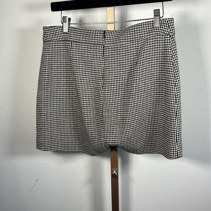 VERONICA BEARD Skirt MONROE Black White Houndstooth Plaid Mini womens 6