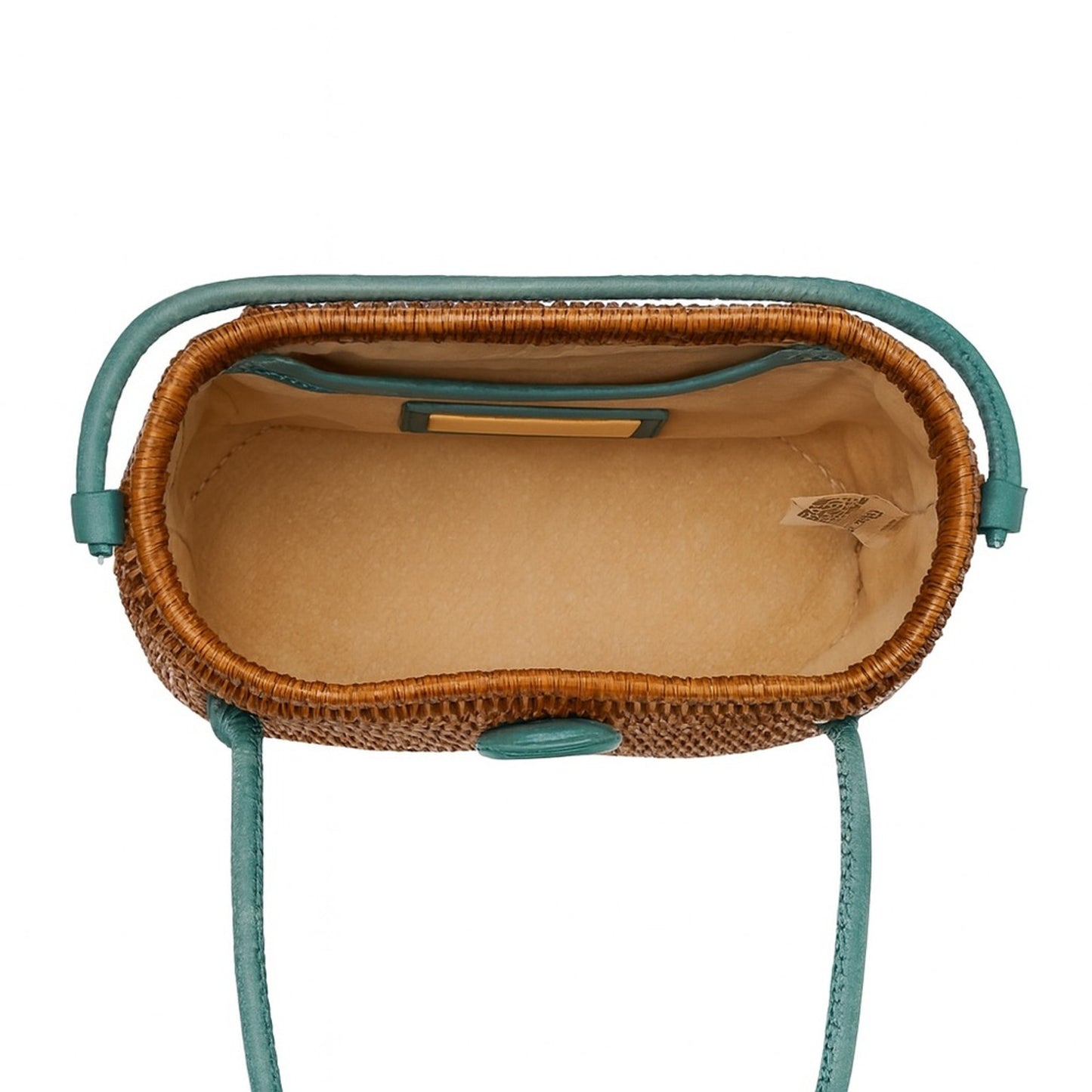 Vintage Elliott Lucca Raffia Woven Top Handle Bag Mini Rare