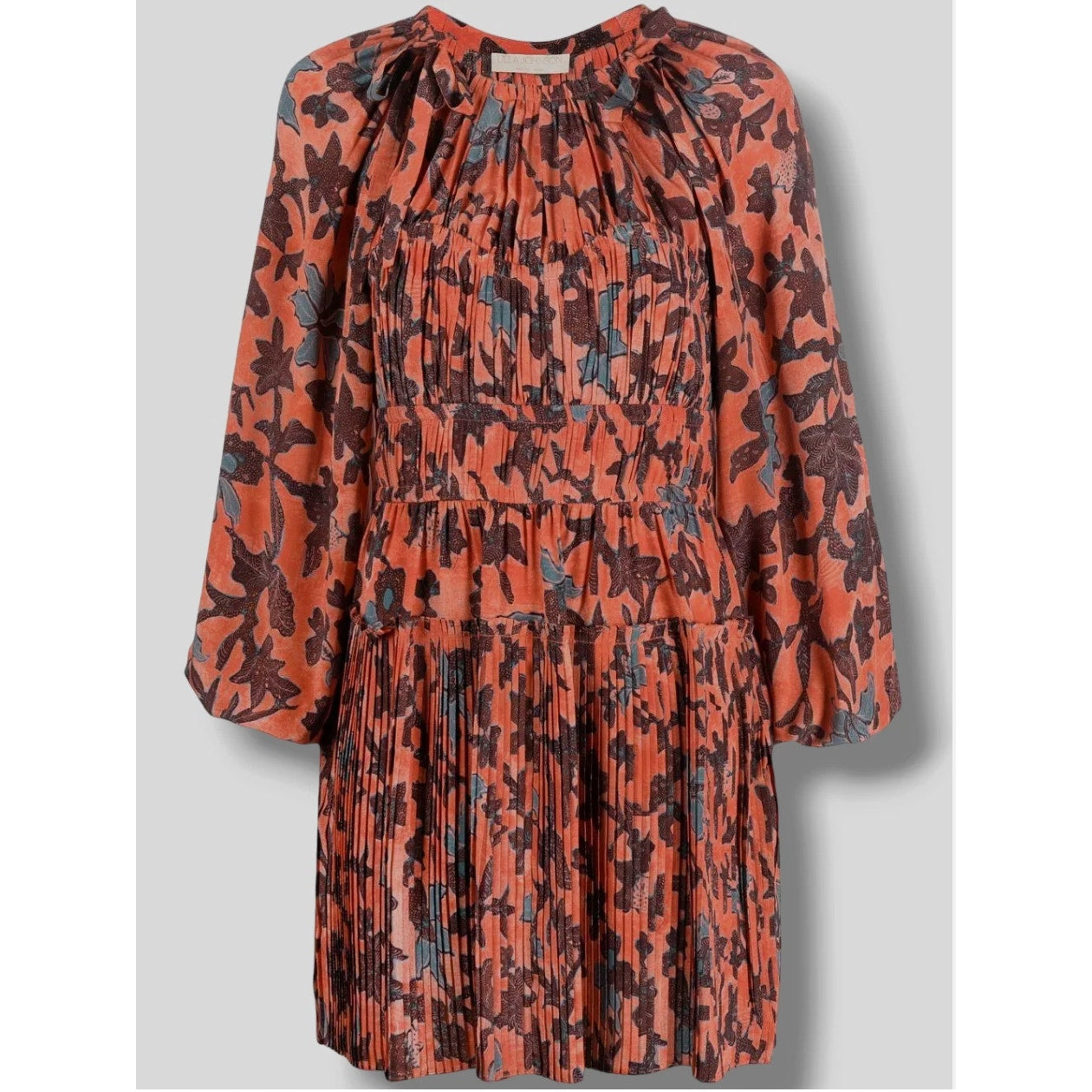 Ulla Johnson Pre Fall 2022 Sefia Silk Red Blend Long Sleeve Mini Dress Size 4