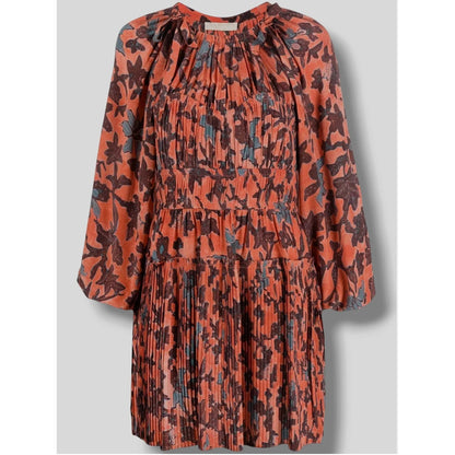 Ulla Johnson Pre Fall 2022 Sefia Silk Red Blend Long Sleeve Mini Dress Size 4