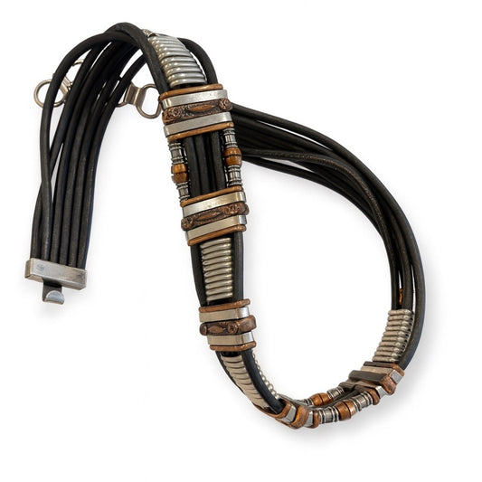 A.C Gypsy Vintage Western Leather & Metal Statement Belt 26”