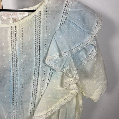 LoveShackFancy Natasha Mini Dress in Lily Pond Natural Hand Dye Sold Out L