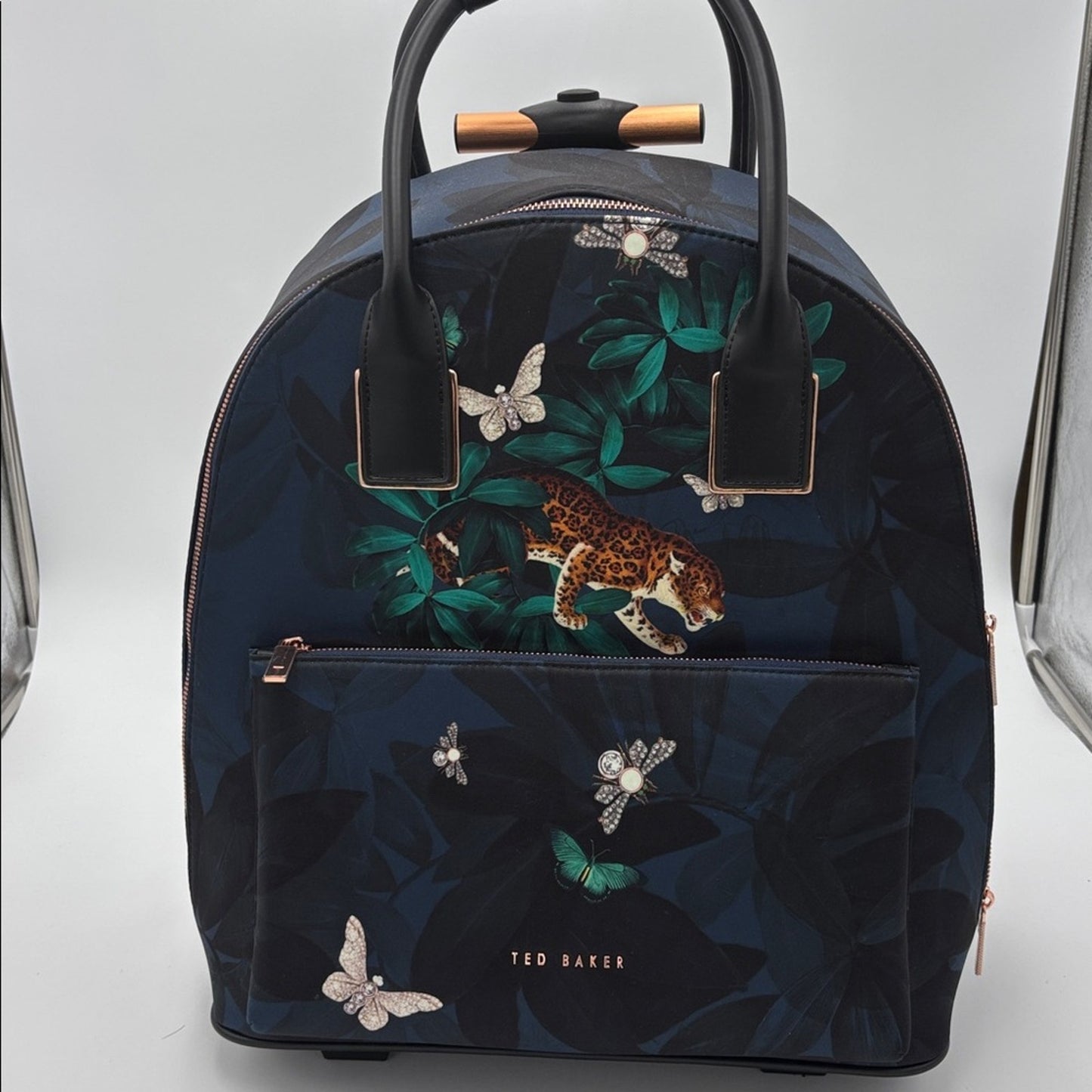 TED BAKER Rossiee Houdini Travel Bag Carry On Roller Bag - Blue In Navy
