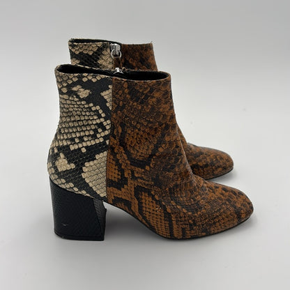 Freda Salvador Charm Ankle Boots Snakeskin Size 6