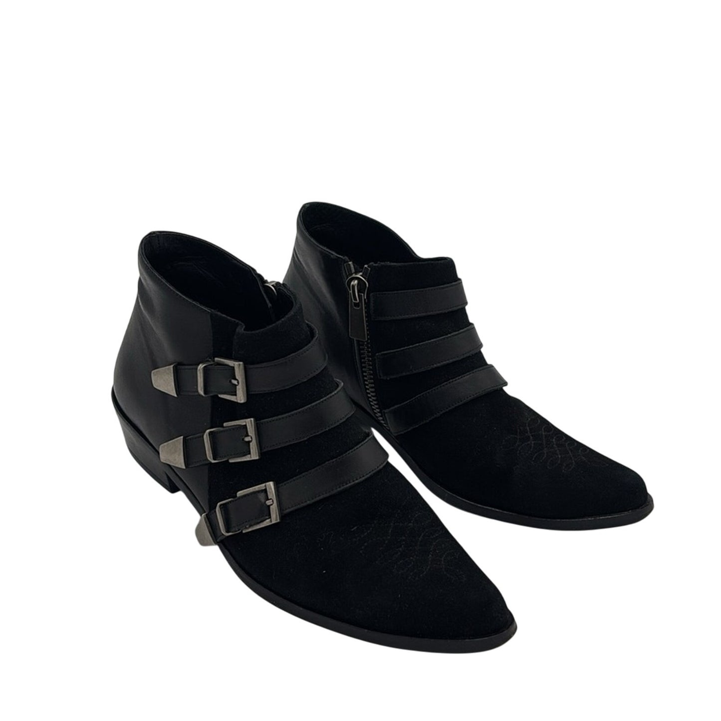 Anine Bing Women’s Black Emma Moto Leather Ankle Boots 39