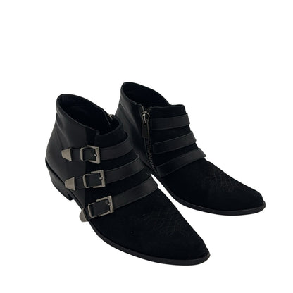 Anine Bing Women’s Black Emma Moto Leather Ankle Boots 39