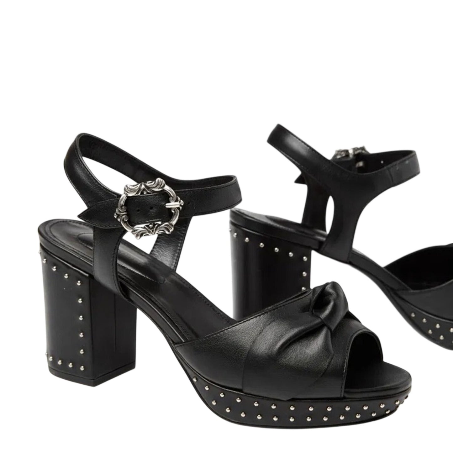 NEW The Kooples Stud Detail Leather Sandals Size 37