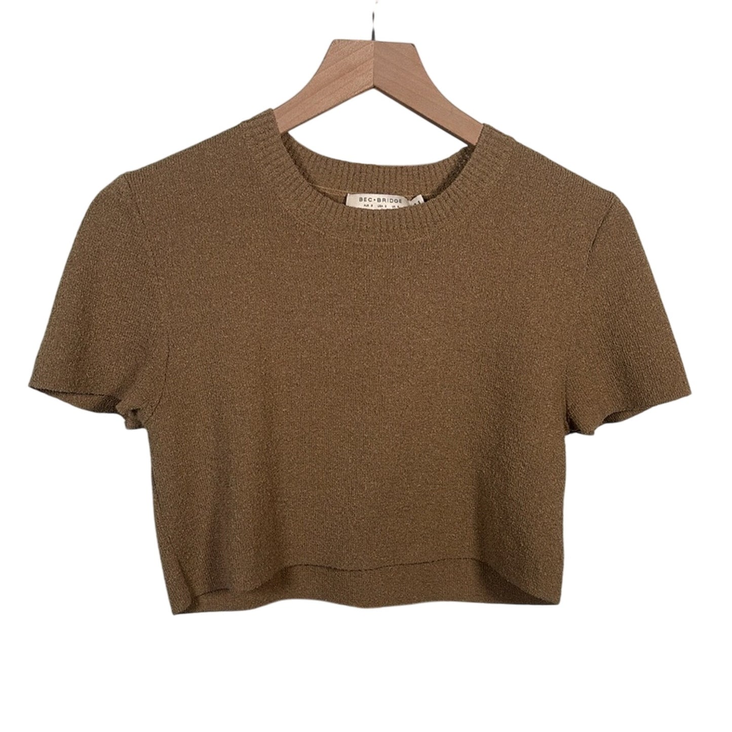 Bec + Bridge Fifi Knit Top in Taupe Size 2