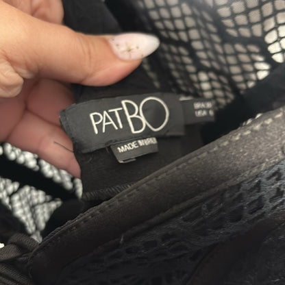 PatBO Black Plunge Neck Sleeveless Jumpsuit