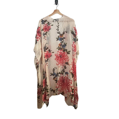 One Hundred Stars Grande Kimono Chrysanthemum Ecru One Size