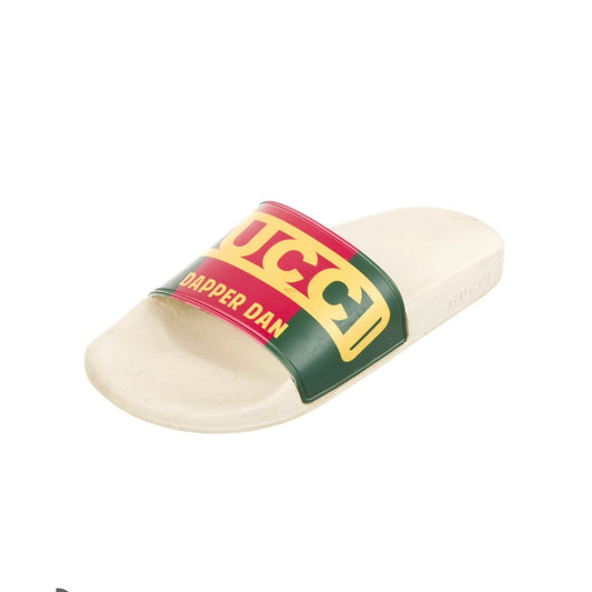Gucci Dapper Dan Rubber Dapper Dan Pool Flat Slides Size 38