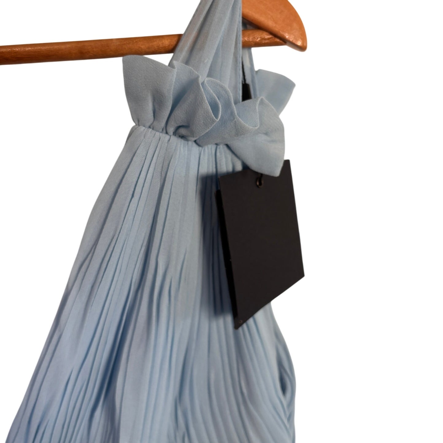 NEW IEENA BY MACDUGGAL Women's 55321 Sleeveless Pleated Deep V-Neck Chiffon Gown