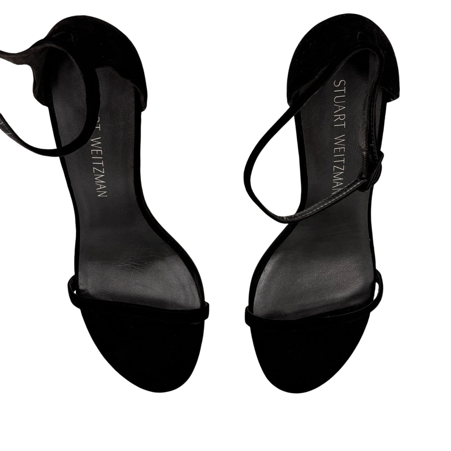 Stuart Weitzman Women's Nudist Sandal Black Goose Bump Size 7