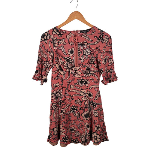 For Love & Lemons Ayla Laced Up Dress Small