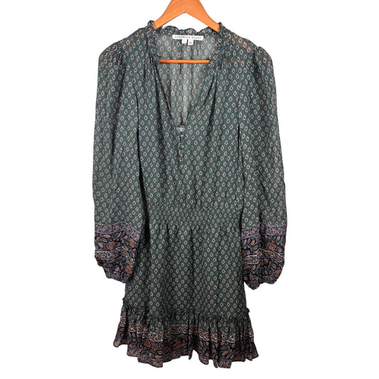 Veronica Beard Destiny Green Smocked Size 4
