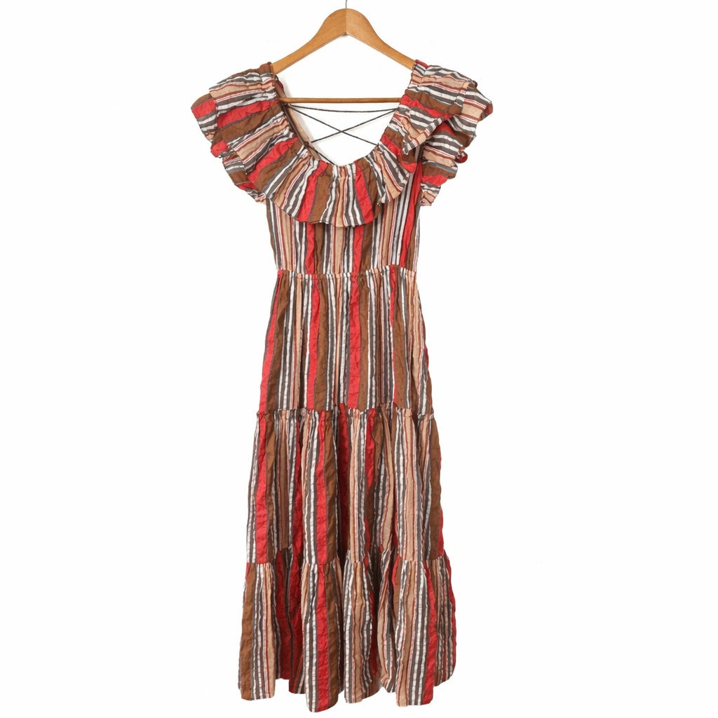 Ulla Johnson Leonie Midi Dress In Poppy