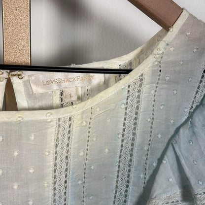 LoveShackFancy Natasha Mini Dress in Lily Pond Natural Hand Dye Sold Out L