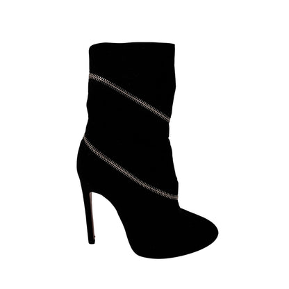 Alaia Suede Sock Bootie Zippered Boots Size 35