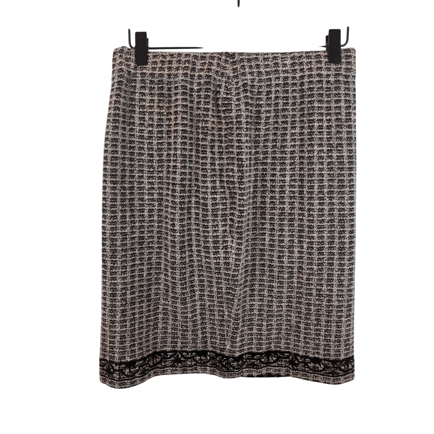 St. John Couture Womens Black and Gold Jeweled Tweed Jacket & Skirt Suit Set 6