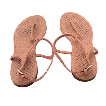 Tory Burch Women's Quilted Marion Tan Sandals 6