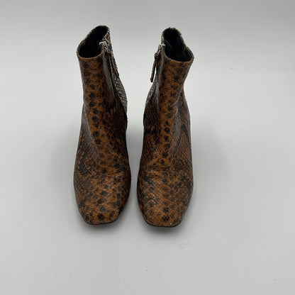 Freda Salvador Charm Ankle Boots Snakeskin Size 6
