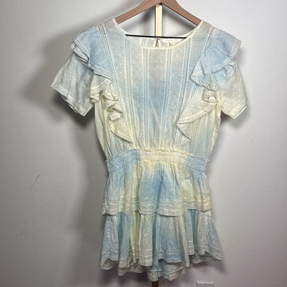 LoveShackFancy Natasha Mini Dress in Lily Pond Natural Hand Dye Sold Out L